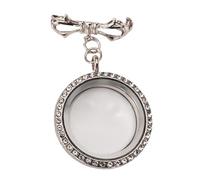 Broche papillon avec accents de cristaux et compartiment pour photo, accessoire élégant pour bijoux pour événement formel, médaillon photo, accessoire de broche, taille unique, Comme décrit