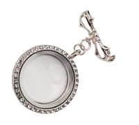 Broche papillon avec compartiment pour photo secrète, bijoux en alliage clouté de cristal, bijoux pour tenues formelles pour femmes, broche élégante en alliage pour médaillon photo, taille unique