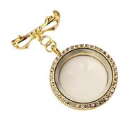 Broche papillon avec compartiment pour photo secrète, bijoux en alliage clouté de cristaux pour femmes tenues formelles broche vintage support photo, One Size, Comme décrit