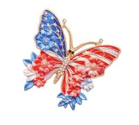Broche papillon commémorative du 250e anniversaire des Américains - Drapeau patriotique élégant pour fête de l'indépendance - Accessoires commémoratifs