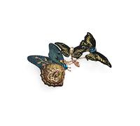 Broche Papillon contrastée Cousue à la Main, Accessoires de Veste pour Femme