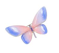 Broche papillon de luxe en cuivre avec motif pêche, polyvalent, tendance, élégant, accessoire élégant pour femme