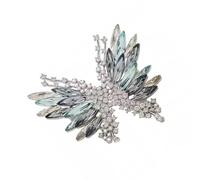 Broche papillon de style vintage pour vêtements avec base en alliage léger avec strass étincelants en zircon élégant broche papillon de luxe pour tenue de soirée, taille unique, Comme décrit
