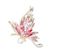 Broche papillon en alliage pour femme - Broche tendance étincelante pour vêtements pour femme - Convient pour embellir toutes les tenues, Métal