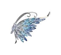Broche papillon en cristal brillant en alliage durable origine polyvalente, bijou papillon élégant pour événements et tenues décontractées, フリーサイズ