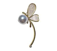 Broche papillon en perles d'embellissement contemporain en forme de gouttes d'eau Silhouettes en alliage Artisanat pour des tenues élégantes Perles Bijoux papillon, taille unique, Comme décrit