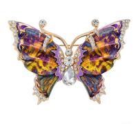 Broche papillon en strass pour femme Costume Veste | Éblouissant pour les décorations en cristal, forme de papillon élégante, convient pour les costumes, vestes