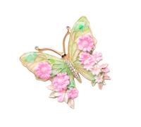 Broche papillon en strass scintillants pour femme - Décoration décontractée - Fermoir papillon avec cristaux étincelants - Décoration de vêtements, One Size, Comme décrit