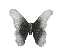 Broche papillon en tissu recyclable avec clip flexible - Plusieurs tenues tendance - Décoration fine, One Size, Comme décrit