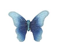 Broche papillon en tissu supplémentaire, couture complexe, détails non allergènes, usure constante, ajout de confort, broche en tissu artisanal