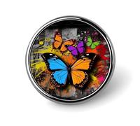 Broche papillon graffiti fantaisie, épingle à revers, badge, cravate, bijoux, décoration pour chapeaux, vestes, chemises