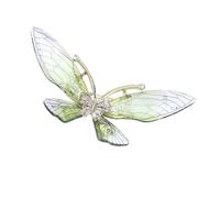 Broche papillon légère en acrylique cristal polyvalent accessoire de garde-robe pour tenue professionnelle ou tenue de soirée élégante, taille unique, Comme décrit