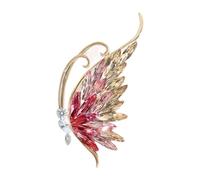 Broche papillon légère en cristal bleu avec fermoir en alliage sécurisé, idéale pour une utilisation à long terme au travail ou lors d'événements sociaux, taille unique, Comme décrit