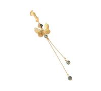 Broche papillon métallique réglable faite à la main pour robe de soirée Cheongsam ou broche papillon double couche décontractée