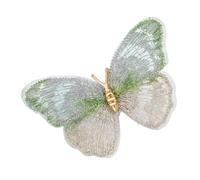 Broche papillon ornée de cristaux - Finition brodée - Accessoire de mode multifonction - Cadeau idéal pour les occasions spéciales - Style vintage, taille unique, Comme décrit