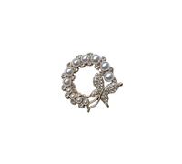 Broche papillon ovale et ronde avec protection en verre pour une utilisation de longue durée, accessoire de chaîne en pierre détachable