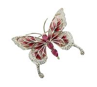 Broche papillon polyvalente émaillée en alliage robuste avec strass - Cadeau idéal pour les anniversaires, les célébrations, One Size, Comme décrit