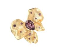 Broche papillon rétro en alliage robuste avec cristaux - Cadeau idéal pour la fête des mères, les anniversaires, les fêtes, les robes - Accessoires élégants en forme de papillon, taille unique, Comme