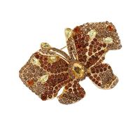 Broche papillon robuste en alliage de qualité supérieure avec élégant collier en forme d'aile pour un style polyvalent de garde-robe en cristal, One Size, Comme décrit