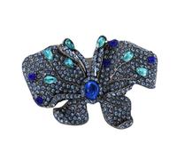 Broche papillon robuste en alliage de qualité supérieure avec élégant collier en forme d'aile pour un style polyvalent de garde-robe en cristal, One Size, Comme décrit