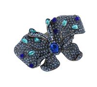 Broche papillon tendance pour femme - Style léger et luxueux - Avec cristaux - Option cadeau pour une amie - Broche luxueuse, One Size, Comme décrit