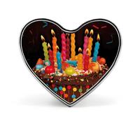 Broche papillon vert citron « Joyeux anniversaire » - Broche cœur pour homme et femme, accessoire de costume, épinglette en émail léger de 2,5 cm pour sacs à dos, chapeaux, sacs et cordons.