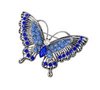 Broche papillon vintage de style chinois avec cristaux pour chemisiers, manteaux, écharpes, événements formels, broche papillon pour femme, taille unique, Comme décrit