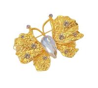 Broche papillon vintage dorée élégante pour vêtements, bijoux de mode, accessoires de mode, convient pour les femmes et les filles, broche papillon pour femme, taille unique, Comme décrit