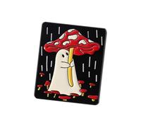 Broche parapluie champignon en alliage ludique, broche créative pour mise à niveau de tenue amusante, champignon créative en alliage ludique, conception de dessin animé, thème de conte
