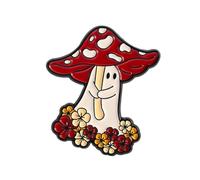 Broche parapluie champignon en alliage ludique, broche créative pour mise à niveau de tenue amusante, champignon créative en alliage ludique, conception de dessin animé, thème de conte