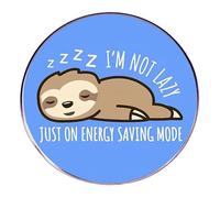 Broche paresseux amusante - Badge en alliage de dessin animé avec citation « Wake Me When the Food's Here », épingles mignonnes pour vestes, sacs à dos, chemises, chapeaux, étudiants, femmes et hommes