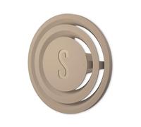 Broche parfumée Yellow Vanilla de Stadler Form, désodorisant pour appareils dédiés au climat ambiant, se fixe simplement et améliore l’odeur de la pièce, au parfum de vanille et caramel, jaune-marron