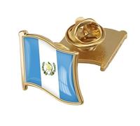 Broche Patriotique Avec Drapeau Du Guatemala - Broche Fantaisie En Cristal Imprimé Drapeau Rétro, Accessoire De Badge De Cravate Géométrique Créatif