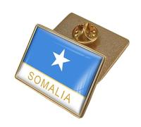 Broche Patriotique Avec Drapeau Somalien - Broche Fantaisie En Cristal Imprimé Drapeau, Épingle À Cravate Géométrique Rétro, Accessoire Pour Personnage