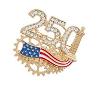 Broche patriotique commémorative du 250e anniversaire de l ' Amérique avec détails en et corsage de célébration design audacieux