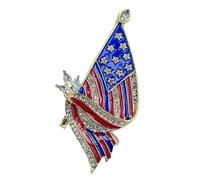 Broche patriotique, dessins de drapeau tendance, broche en alliage métallique, accessoire de bijoux pour sacs à vêtements, amitié, à chapeau tendance, accessoire