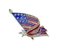 Broche patriotique, dessins de drapeau tendance, broche en alliage métallique, accessoire de bijoux pour sacs à vêtements, amitié, à chapeau tendance, accessoire