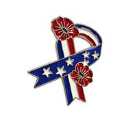 Broche patriotique en alliage « 4 juillet » épingle avec ruban floral pour une utilisation à long terme dans différentes occasions broche ruban floral, Einheitsgröße, comme décrit