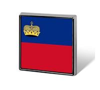 Broche Personnalisée Avec Le Drapeau National De La Principauté Du Liechtenstein En Forme De Carré De Cercle Cœur Pour Homme Et Femme Pour Mariage Discours Réunion Fête