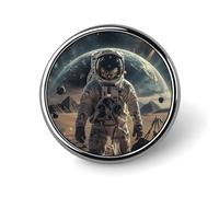 Broche personnalisée avec photo de chat astronaute (1 pouce), style vintage, idéale pour décorer sacs, chapeaux, vestes, sacs à dos, costumes, chemises, vêtements, bijoux et collections. Cadeau parfa