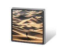 Broche personnalisée « Désert solitaire » en alliage d'aluminium, 1,8 x 1,8 cm, style classique, idéale pour décorer sacs à dos, chapeaux, costumes et vestes.