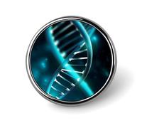 Broche personnalisée en alliage d'aluminium représentant un brin génétique scientifique (1 pouce), élégante et raffinée, idéale pour décorer sacs à dos, chapeaux, costumes et vestes. Parfaite pour déc