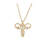 Broche personnalisée en forme d'utérus épingles utérin pendentif ovaire collier médecine symbole infirmière cadeau bijoux pendentifs pour femmes colliers pour femmes argent, Necklace B, Comme décrit