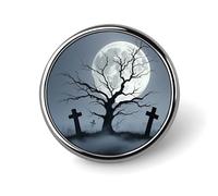 Broche personnalisée « Tombeau étrange » en alliage d'aluminium, insigne bouton, broche exquise et classique de 2,5 cm (1 pouce) pour sacs à dos, chapeaux, costumes, vestes et vêtements.