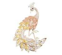 Broche Phénix en Pierre Colorée 5,9x3,6x1cm en Alliage rétro | Bijou pour Écharpe ou Pull, Style Vintage, Bureau et Soirée, Accessoire Présent Personnalisé