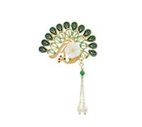 Broche phénix en strass à longue queue, épingles en cristal peintes en couleur à l'huile, accessoires de costume, bijoux cadeau