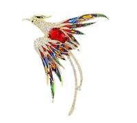 Broche Phénix scintillante avec cristaux colorés Broche phénix multicolore Broche Pin Unisexe Bird Badge Bijoux Hommes Accessoires de mode pour hommes, taille unique, Comme décrit