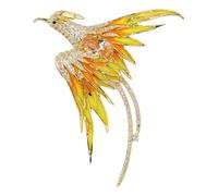 Broche Phénix scintillante avec cristaux colorés Broche phénix multicolore Broche Pin Unisexe Bird Badge Bijoux Hommes Accessoires de mode pour hommes, taille unique, Comme décrit