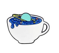 Broche Pin, Cool Enamel Planet Cup Femmes Chemise En Jean Revers Broche Pin Bouton Badge