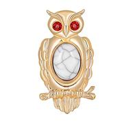 Broche Pin Hibou Strass Alliage Femmes Broche Robe Pull Manteau Ornement Élégant Et Populaire Pratique épingle écharpe hiver (Rose Gold, One Size)
